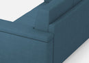 Divano Angolare 7 Posti 286x286x85 cm Marrak in Tessuto Avio