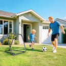 Rete di Rimbalzo da Calcio 78x84x65-78 cm con Angolazione Regolabile in Metallo Nero      