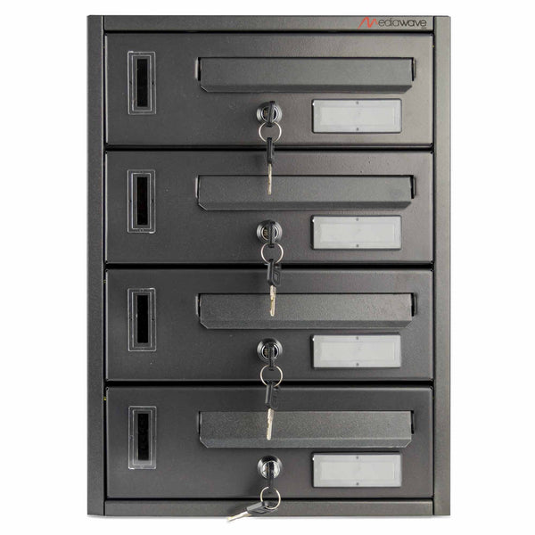 Briefkästen 42x18x30 cm Artigian 4 Plätze mit anthrazitfarbenem Metallschloss acquista