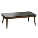 Tavolino da Giardino in Polyrattan 121x71H43cm Adila Class Noce