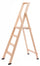 Klappbare Holzleiter 4 Stufen H88 cm Natur