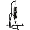 Supporto Sacco da Boxe Autoportante 123x141x220 cm con Sacco da 20 kg in Acciaio Nero      
