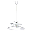 Sospensione 1xE27 Montatura Tonda Bianco E-Energy Eleonora