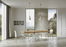 Tavolo Allungabile 130-234x90x77 cm Volantis Premium Quercia Natura Telaio Bianco 