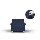 Copridivano Elasticizzato in Poliestere Dahlia Blu Scuro Varie Misure