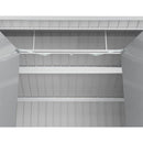 Casetta Box da Giardino 249,1x209,3x231,3 cm in Acciaio Zincato Grigio