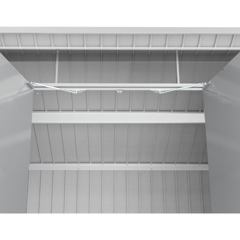 Casetta Box da Giardino 249,1x209,3x231,3 cm in Acciaio Zincato Grigio