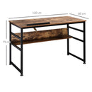 Scrivania da Ufficio 120x60x75 cm con Piano da Disegno Inclinabile Marrone