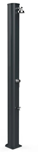 Doccia Solare da Giardino 40L Miscelatore e Lavapiedi Arkema Big Jolly Grigio Antracite