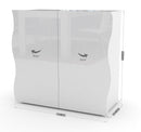 Mobile Multiuso 2 Ante 90x40x81 cm Onda Bianco Lucido
