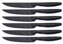 Set 6 Coltelli da Tavola Lama Liscia in Acciaio Inox Jacob Nero