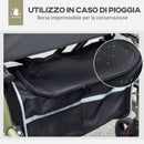 Deambulatore per Anziani e Disabili 59x104x88-101 cm Pieghevole con Poggiapiedi Giallo e Verde   