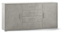 Mobile 2 Ante 4 Cassetti 174x84x41 cm Cemento
