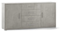 Mobile 2 Ante 4 Cassetti 174x84x41 cm Cemento