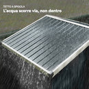 Casetta Box Porta Attrezzi da Giardino 136x87x179 cm Superficie 1.1m² con Porta Scorrevole Bloccabile in Acciaio Grigio      