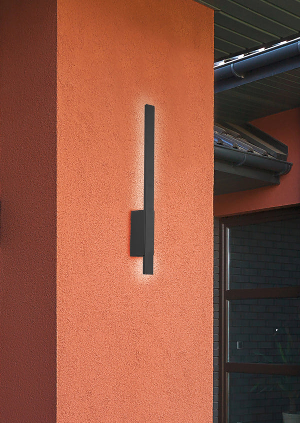 Anthrazitfarbene LED-Außenwandleuchte aus Aluminium prezzo