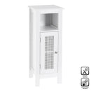 Mobile da bagno a 1 Anta con Griglia Armadio in Legno Colore Bianco 30x28x80H cm