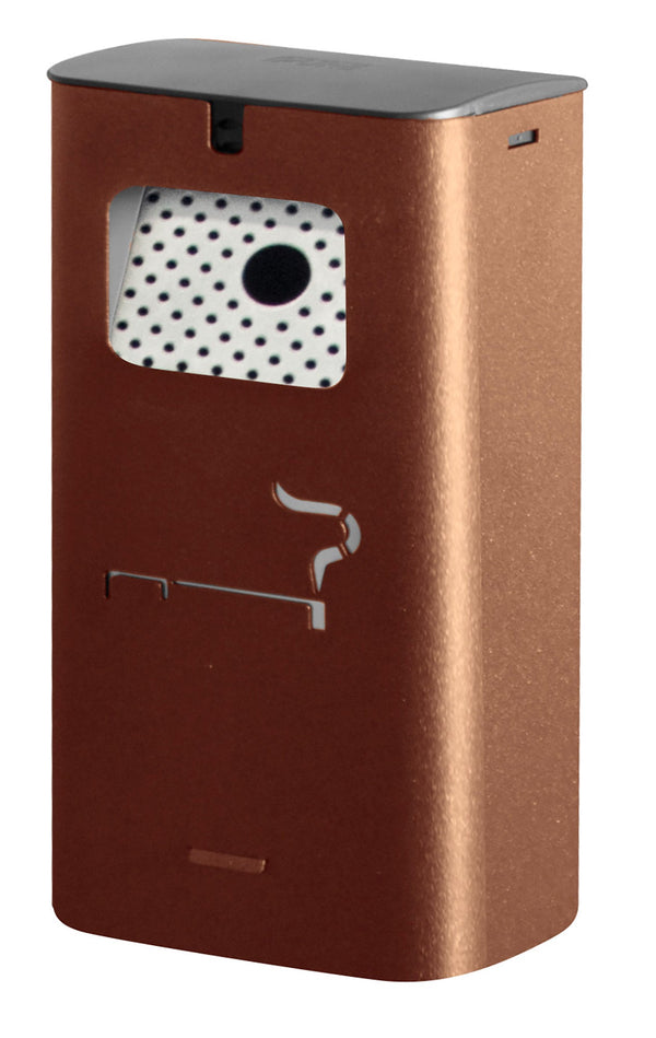 Posacenere da Terra 17,5x10,5xh34 cm In Acciaio Verniciato con Contenitore Interno Marrone sconto