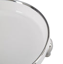 Svuota Tasche Pin Picc. 17,5x17x4,5 cm in Ceramica Bianco e Argento