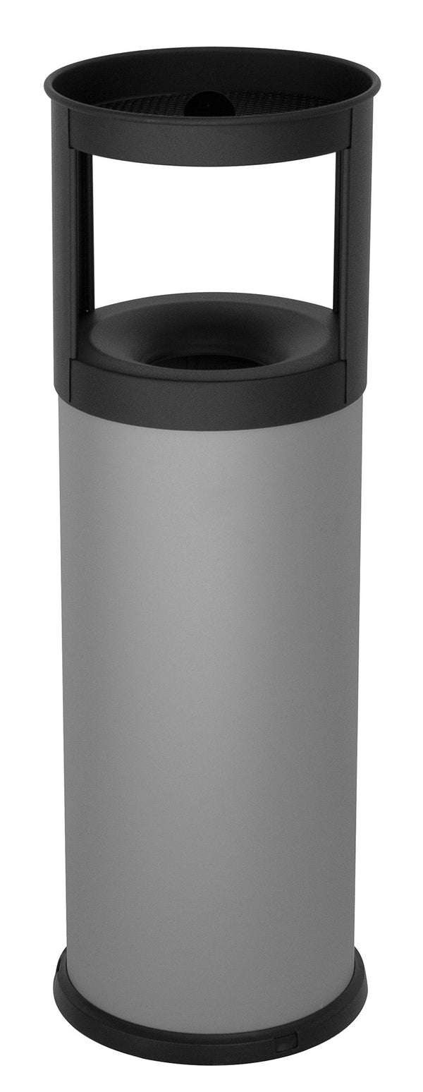 prezzo Pattumiera Gettacarte Ø25xh80 cm Autoestinguente Posacenere in Acciaio Verniciato Grigio