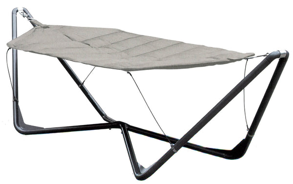 Gartenhängematte 2,95 x 1,10 x 0,93 m aus grauem Vorghini-Polyester acquista