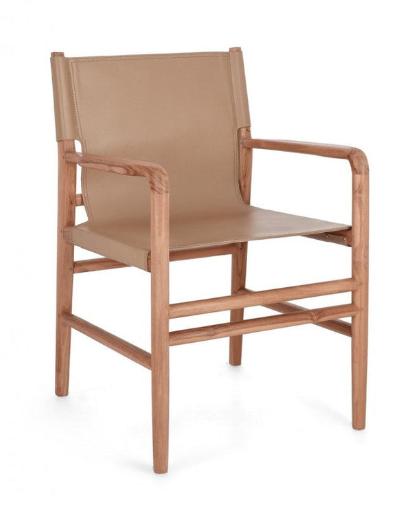 sconto Sedia 57x58x85 cm Caroline in Pelle Tortora