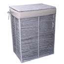 Cesto Portabiancheria paper hilary grigio chiaro rettangolare pieghevole cm 30x40xh55