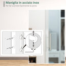 Porta Scorrevole Vetrata 77,5x205 cm Temperata Smerigliata 