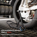 Cavalletto Posteriore per Moto 78x55x37 cm con Tappetino Antiscivolo e Adattatori Regolabili Capacità 200 kg in Acciaio e PP      