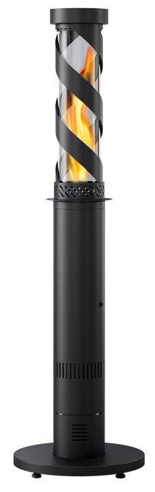 prezzo Stufa da Esterno Fungo a Pellet Ø52x194 cm in Ferro Decapato e Vetro Ibiscus Antracite