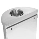 Cestino Gettacarte Posacenere da Parete 40,5x62x20 cm in Acciaio 15L per Interno Esterno