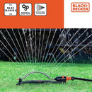 Irrigatore per Prato Girevole con 19 Ugelli Irrigazione da Giardino Oscillante Black & Decker