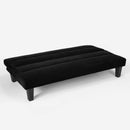 Divano Letto 175x81x76 cm in Microfibra Nero