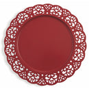 Set 6 Sottopiatti in Metallo Traforato Ø 32cm Villa d'Este Colors Rosso