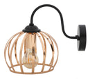 Lampada da Muro Elegant 20x30x25 cm in Ferro Nero e Oro
