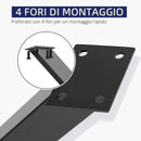 Set 2 Gambe Tavolo a X 40x2,5x43 cm in Acciaio Nero
