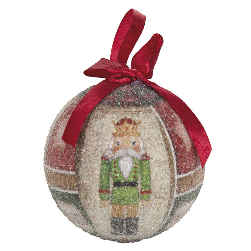 Set 14 Palle di Natale Ø7,5 cm in Polyfoam con Box Schiaccianoci