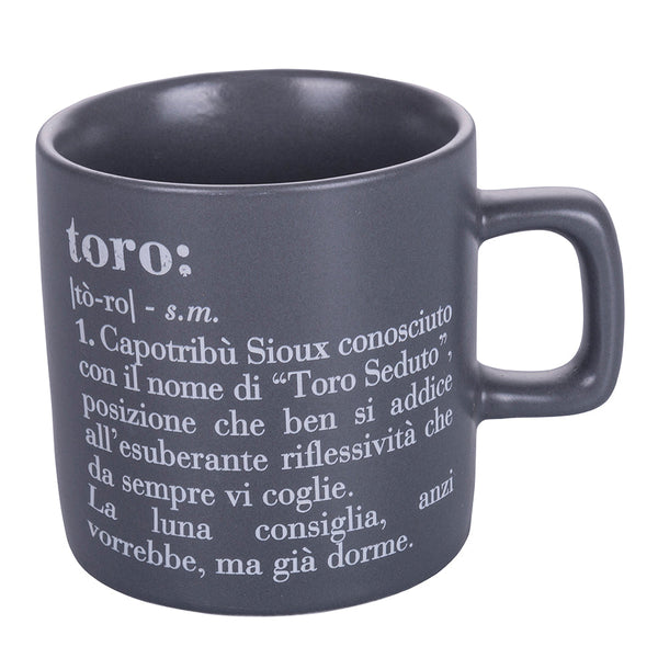 acquista Sternzeichen Kaffeetasse "Stier" Ø6x6,5 cm in Bone China Villa D'este Home Tivoli Dunkelgrau