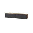 Mobile TV Sospeso 135x31,7x25 cm in MDF Francy Rovere Antracite