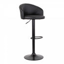 Set 2 Sgabelli 51x44x60/80 cm in Similpelle Base Nera Nero