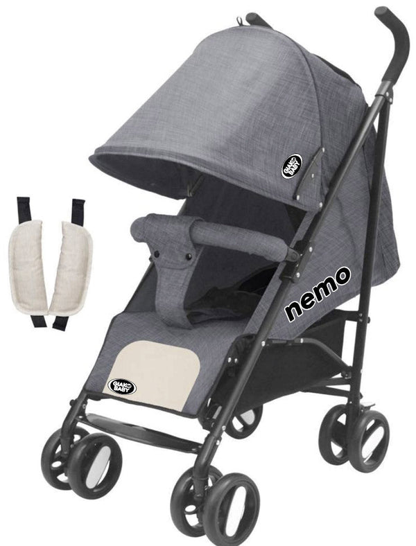 acquista Leichter faltbarer Kinderwagen mit Tasche Nemo Grau und Creme