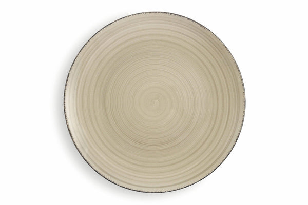 Set 6 Speiseteller aus Steinzeug Ø27 cm Villa d'Este Home Tivoli Grey New Baita sconto