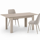 Tavolo da Pranzo Allungabile 120-170x80 cm Rettangolare in Legno Sabbia      