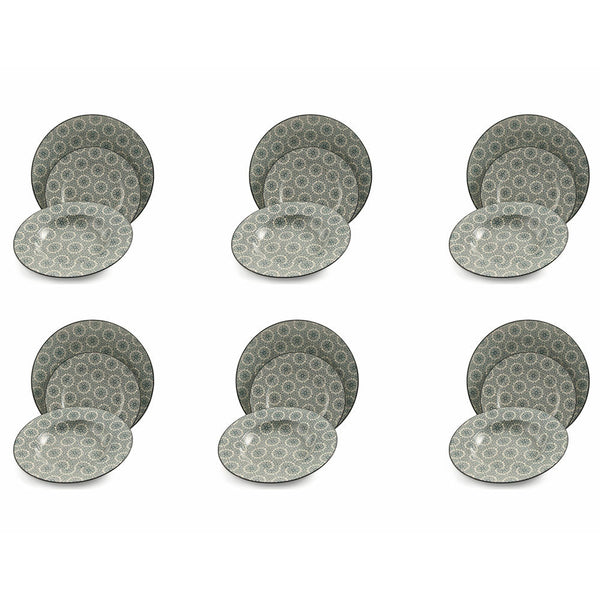 Villa d'Este Piper Blue Steinzeug Tafelservice 18-teilig acquista