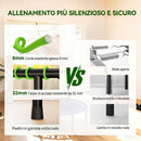 Trampolino Elastico Fitness a 36 Corde Ø114x31 cm in Acciaio e PP Verde      