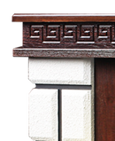 Camino Elettrico da Pavimento 87,4x108x24,5 cm Effetto Fiamma 2000W Nazarii mini & Pluton Noce