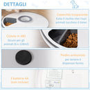 Distributore Automatico Cibo Cani e gatti Ø30,5x7,2 cm a Batteria con Timer e Display