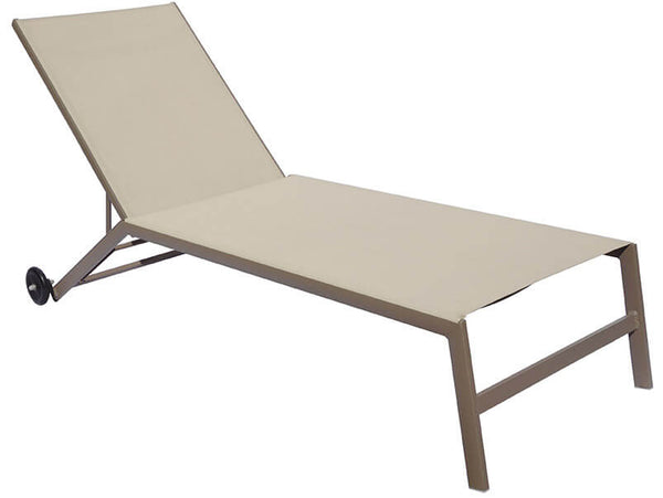 Garten-Sonnenliege aus Aluminium mit Vorghini-Sandrädern sconto