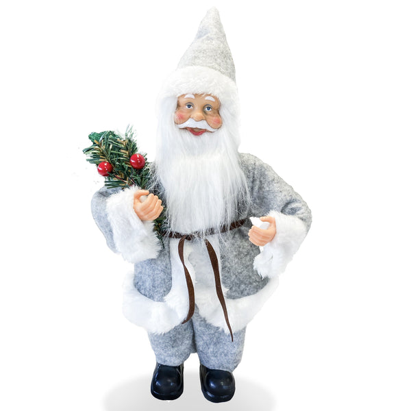 Weihnachtsmann Puppe H30cm Grau acquista