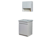 Mobile Lavatoio in Ceramica 2 Ante e Strofinatoio Integrato 60x60x86A cm Bianco Opaco